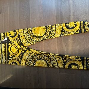 Versace WOMEN Gold and Black Baroque Leggings